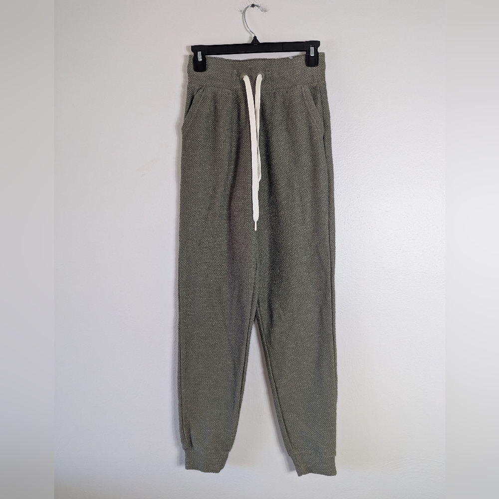 XS Offline by Aerie Green Textured Drawstring Joggers